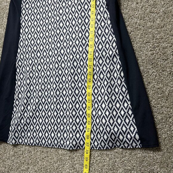 Jofit Womens XL Navy & White Diamond Print Golf Dress W/ Zipper & Pockets - Picture 8 of 10